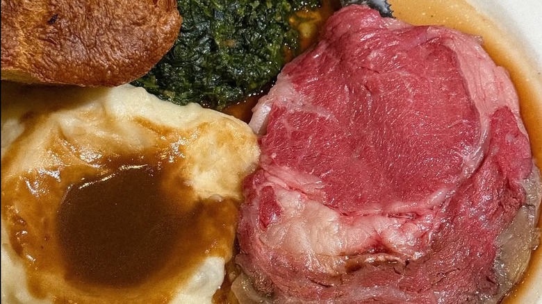 Steak dinner at Tam O'Shanter in Los Angeles, CA