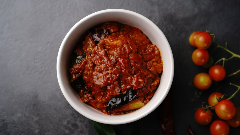 homemade tomato pickle chutney