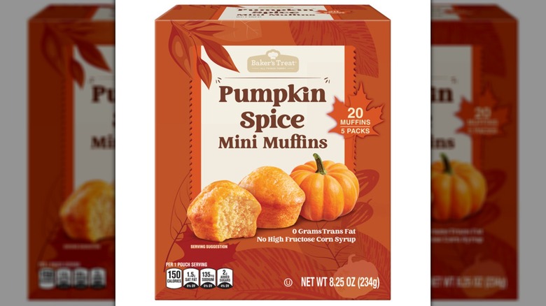 Box of Baker's Treat Pumpkin Spice Mini Muffins
