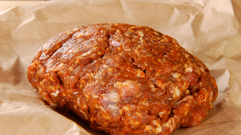 Fresh chorizo on butcher paper
