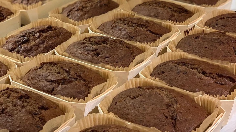 Trays of date nut bread at Gallagher's Steakhouse