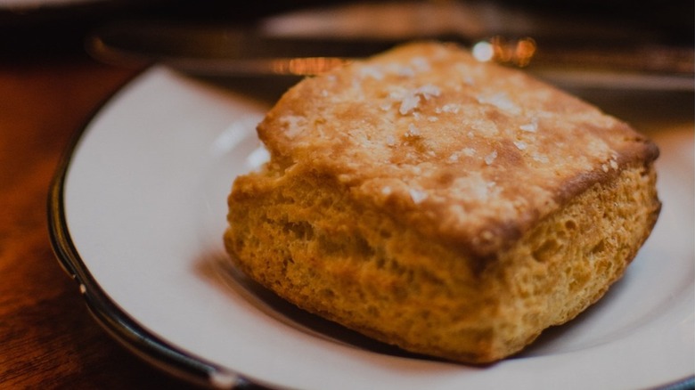 A buttermilk biscuit at Butcher and Singer