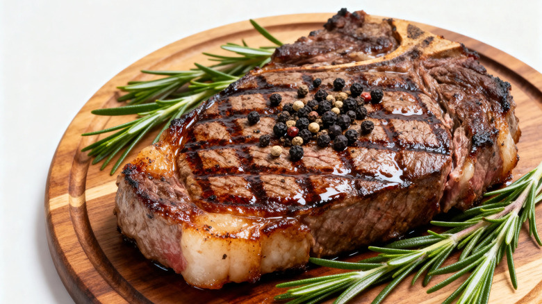 Ribeye steak with rosemary