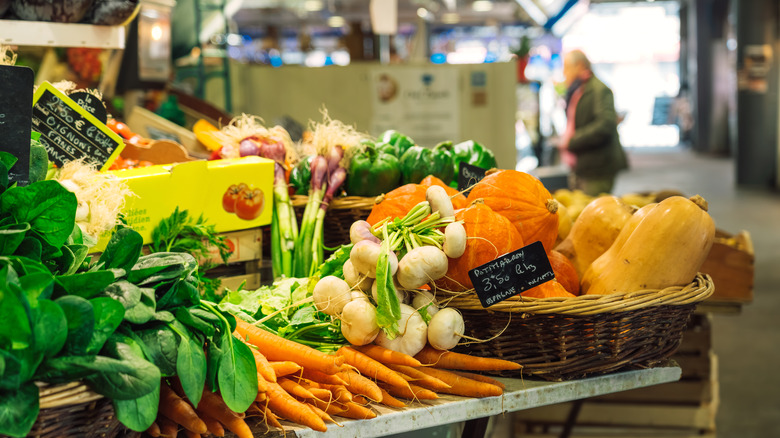 produce for sale at a French market
