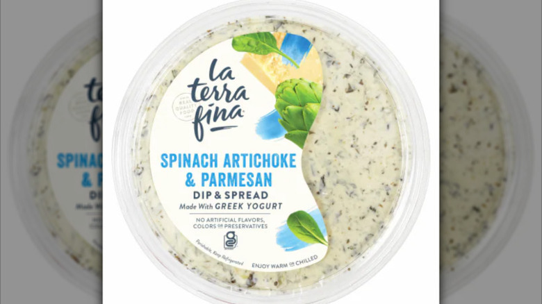 La Terra Fina Spinach and Artichoke Dip with ingredients