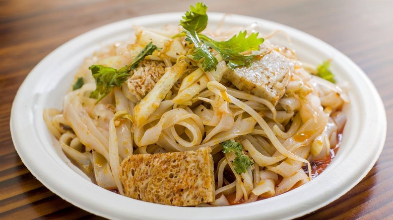 A bowl of cold noodles with tofu skin from Xi' an
