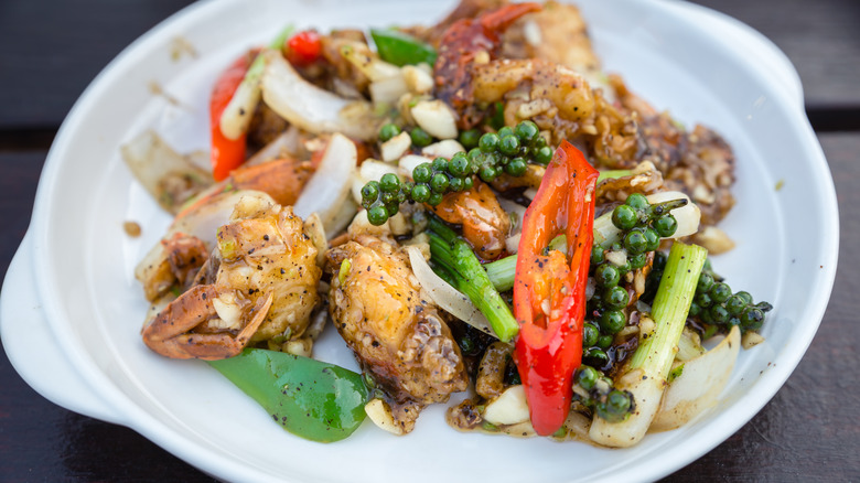 A plate of Kampot pepper crab