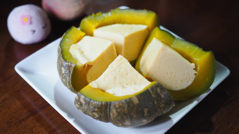 A plate of pumpkin custard