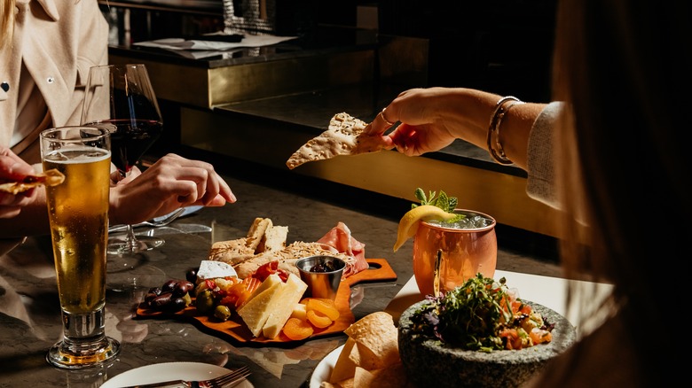 Happy hour at a restaurant