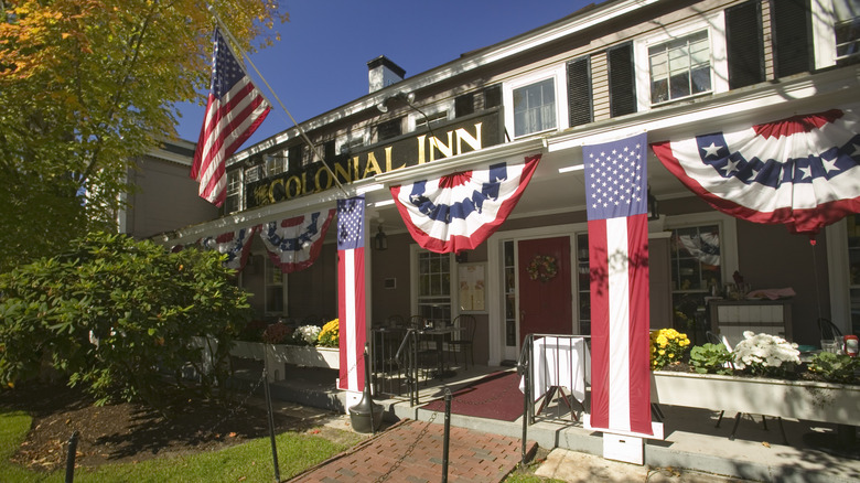 The entrance to The Colonial Inn in Concord, Massachusetts