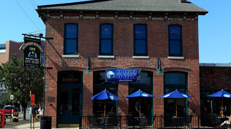 The exterior of the Slippery Noodle Inn in Indianapolis, Indiana