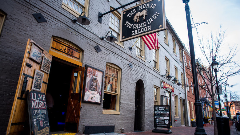 The entrance of The Horse You Came in On Saloon in Baltimore, Maryland