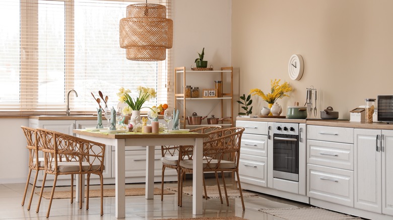 warm bright kitchen with yellow color scheme