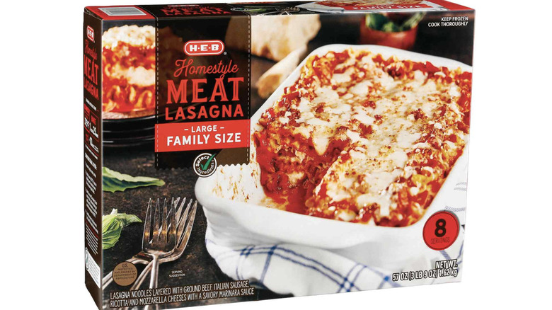 H-E-B frozen meat lasagna