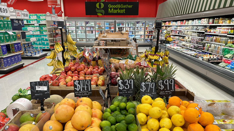 Produce in the grocery section at Target