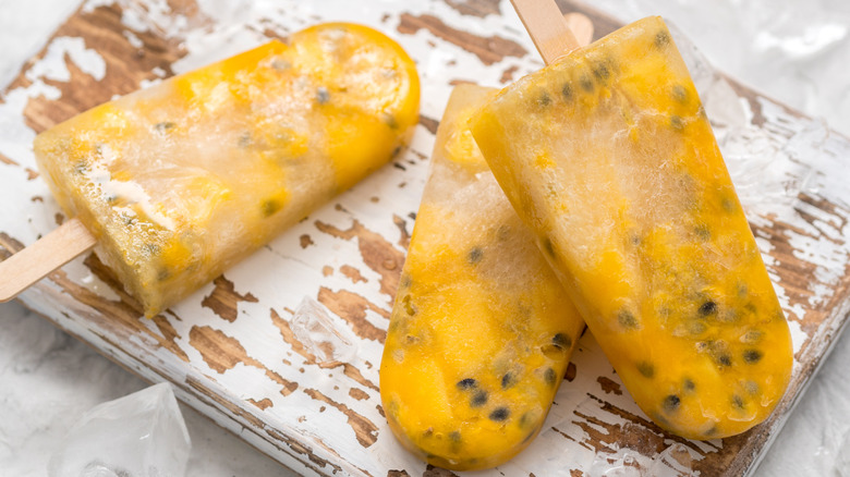 Passionfruit popsicles