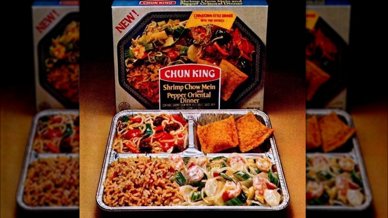 A Chun King frozen dinner carton