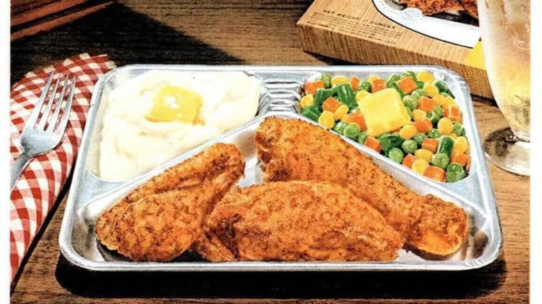 A Swanson's TV dinner in the 1960s