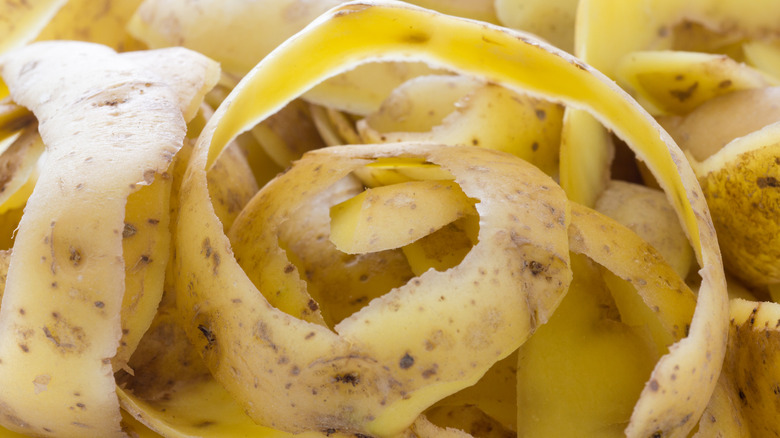 Fresh potato peels.