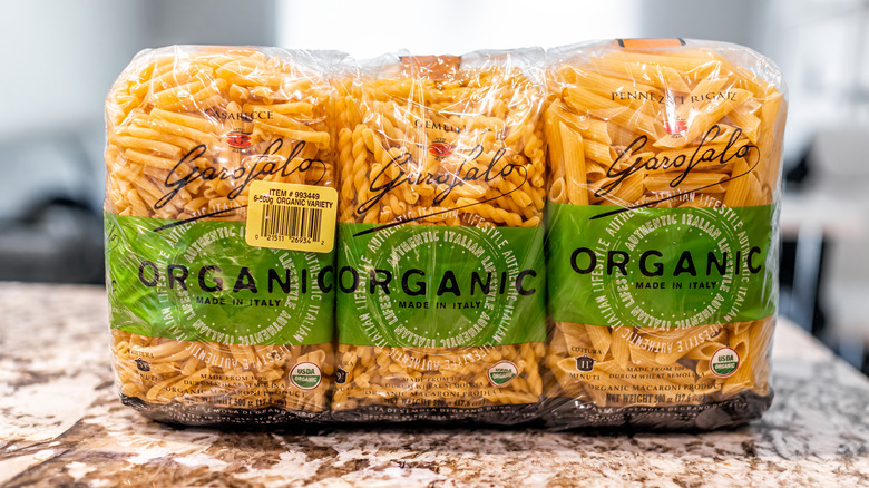 Garofal Organic Pasta on counter