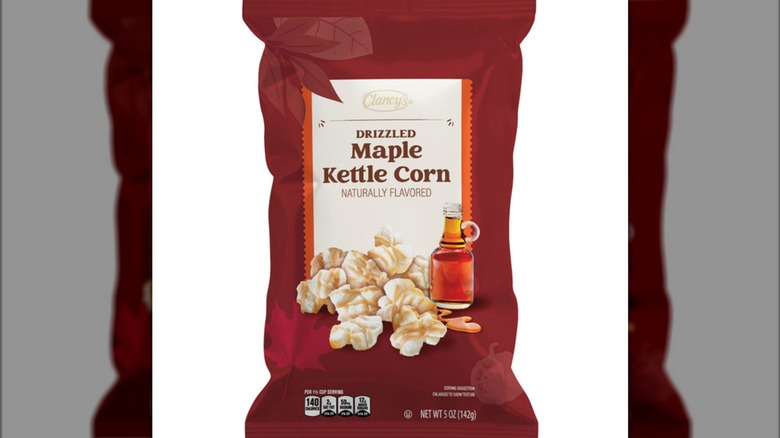 Bag of Clancy's Drizzled Maple Kettle Corn.