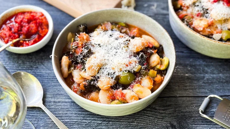 Italian-Style Butter Beans with Parmesan cheese on top