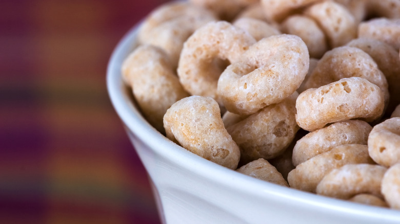 Close-up of Frosted Cheerios in a bowl