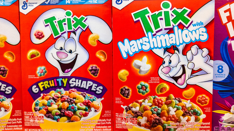 Assorted Trix cereals