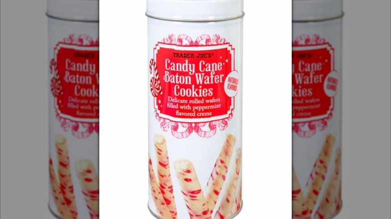 Candy Cane Baton Wafer Cookies