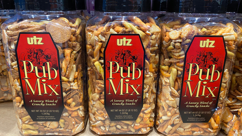 Utz Pub Crunchy Snack Mix on shelves
