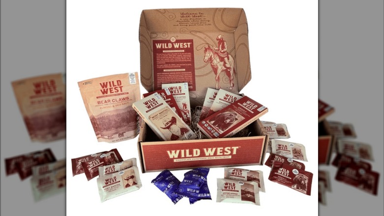 Wild West Assorted Chocolate Box spread out