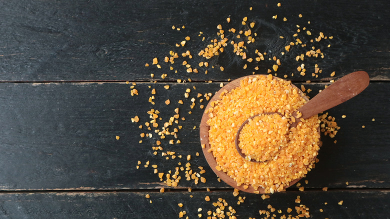 Cornmeal in bowl