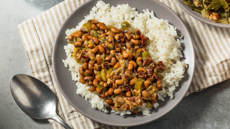 Plate of rice and Hoppin' John