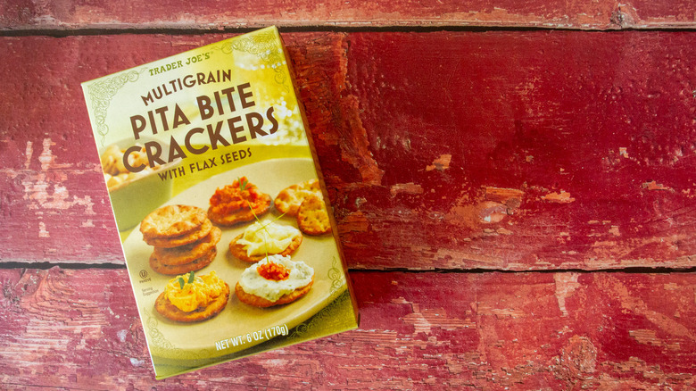 A box of Trader Joe's Multigrain Pita Bites