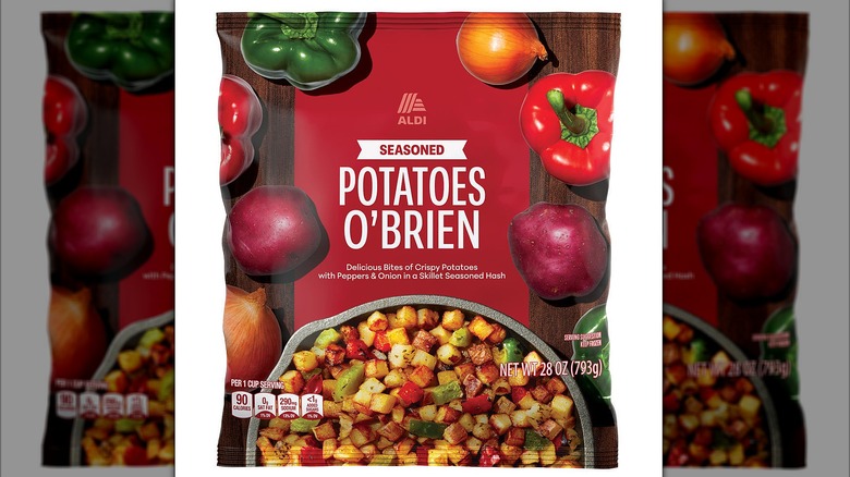 A package of Aldi Potatoes O'Brien