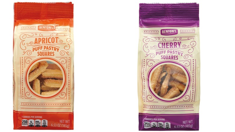 Bags of Apricot and Cherry Puff Pastry Squares