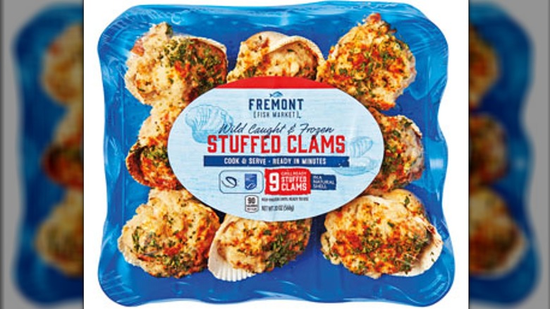 Package of stuffed clams