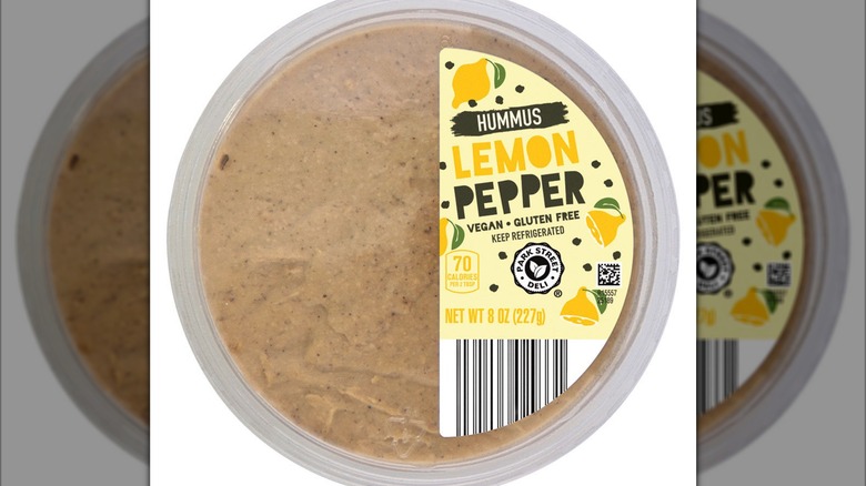 A package of Aldi's hummus