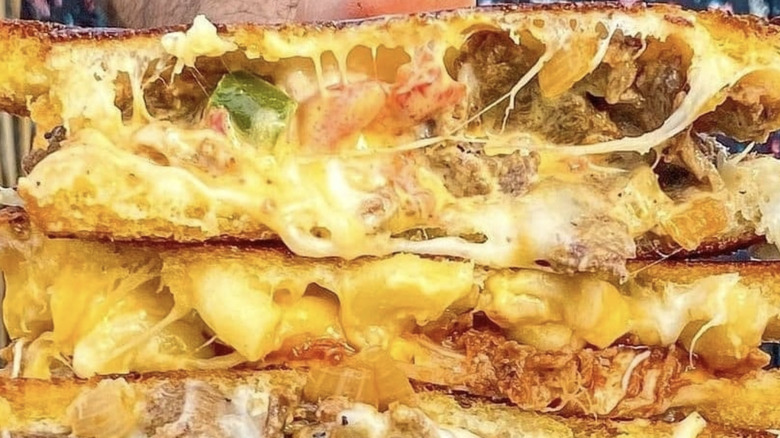 Happy Grilled Cheese loaded grilled cheese sandwich