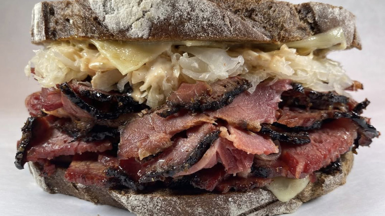 Sam LaGrassa's pastrami and corned beef sandwich