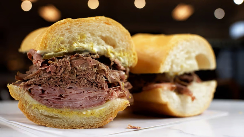 Henri's Bakery roast beef sandwich
