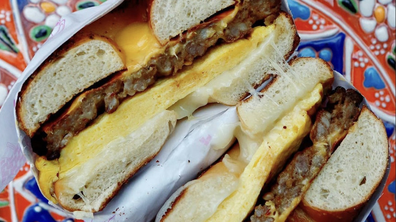 Call Your Mother Deli bagel sandwich