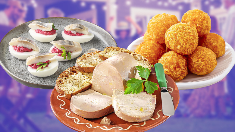 Range of nontraditional or unappetizing party foods