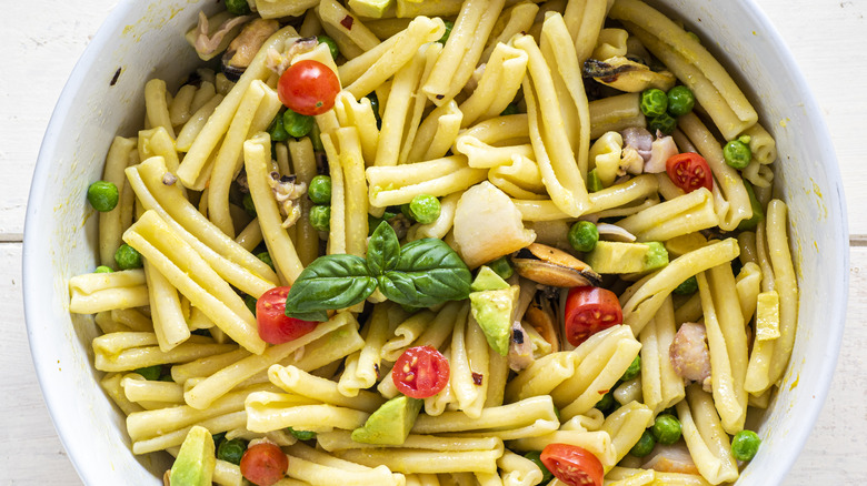 Pasta salad in bowl