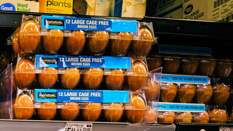 12 Large Marketside Eggs in a plastic carton.