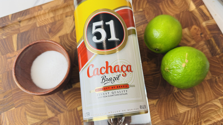 Ingredients for a Caipirinha cocktail