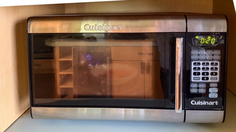 Nutella in bowl in microwave set to 20 seconds