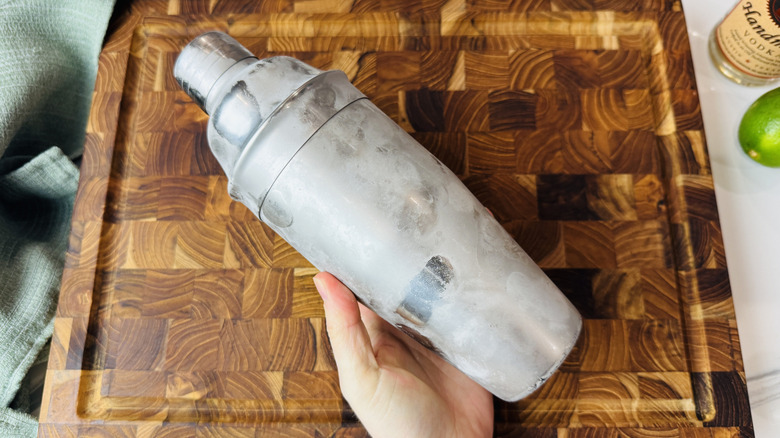 Frosty cocktail shaker