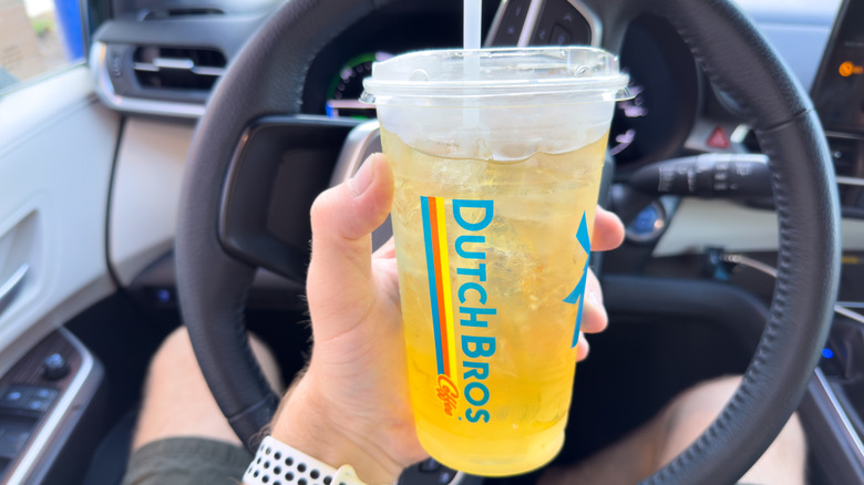 Dutch Bros drink in hand