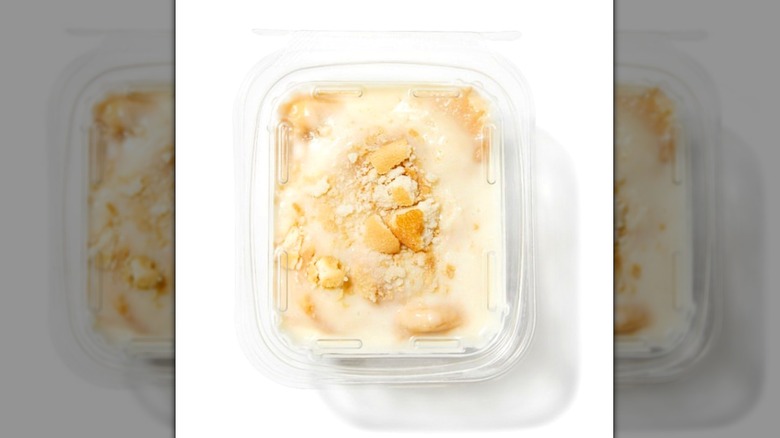 A container of banana pudding from Publix